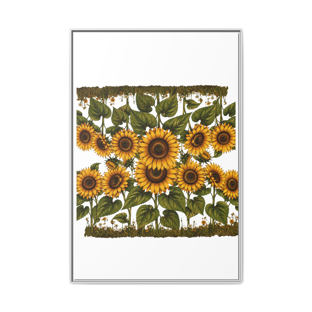 Framed Sunflower Canvas Print — Matte Floral Wall Art