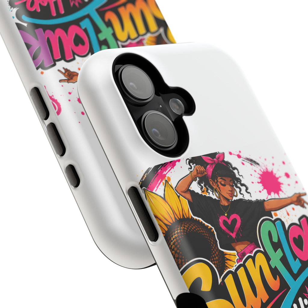 Sunflower Hip Hop Phone Case — Impact-Resistant Protective Case