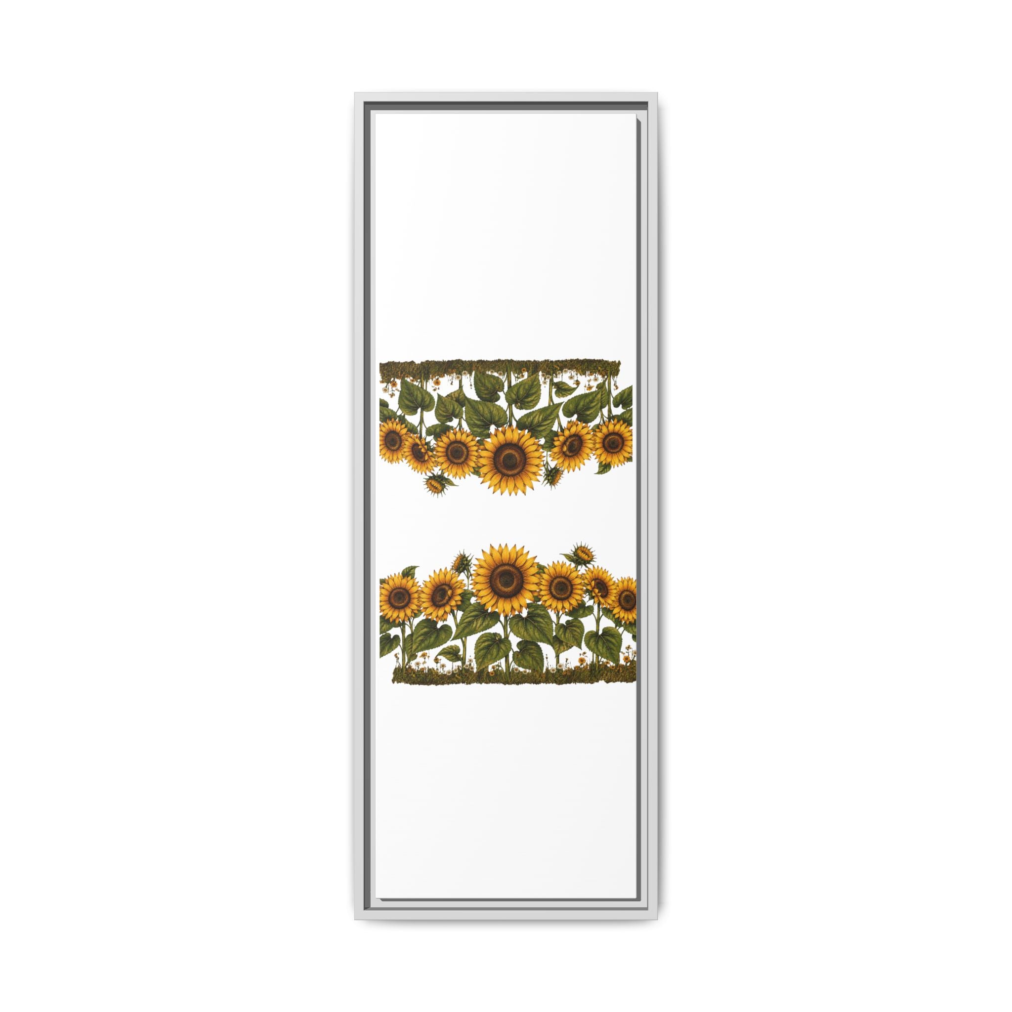 Framed Sunflower Canvas Print — Matte Floral Wall Art