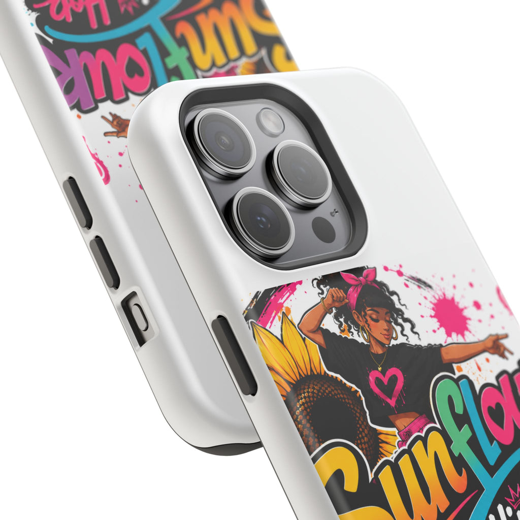 Sunflower Hip Hop Phone Case — Impact-Resistant Protective Case