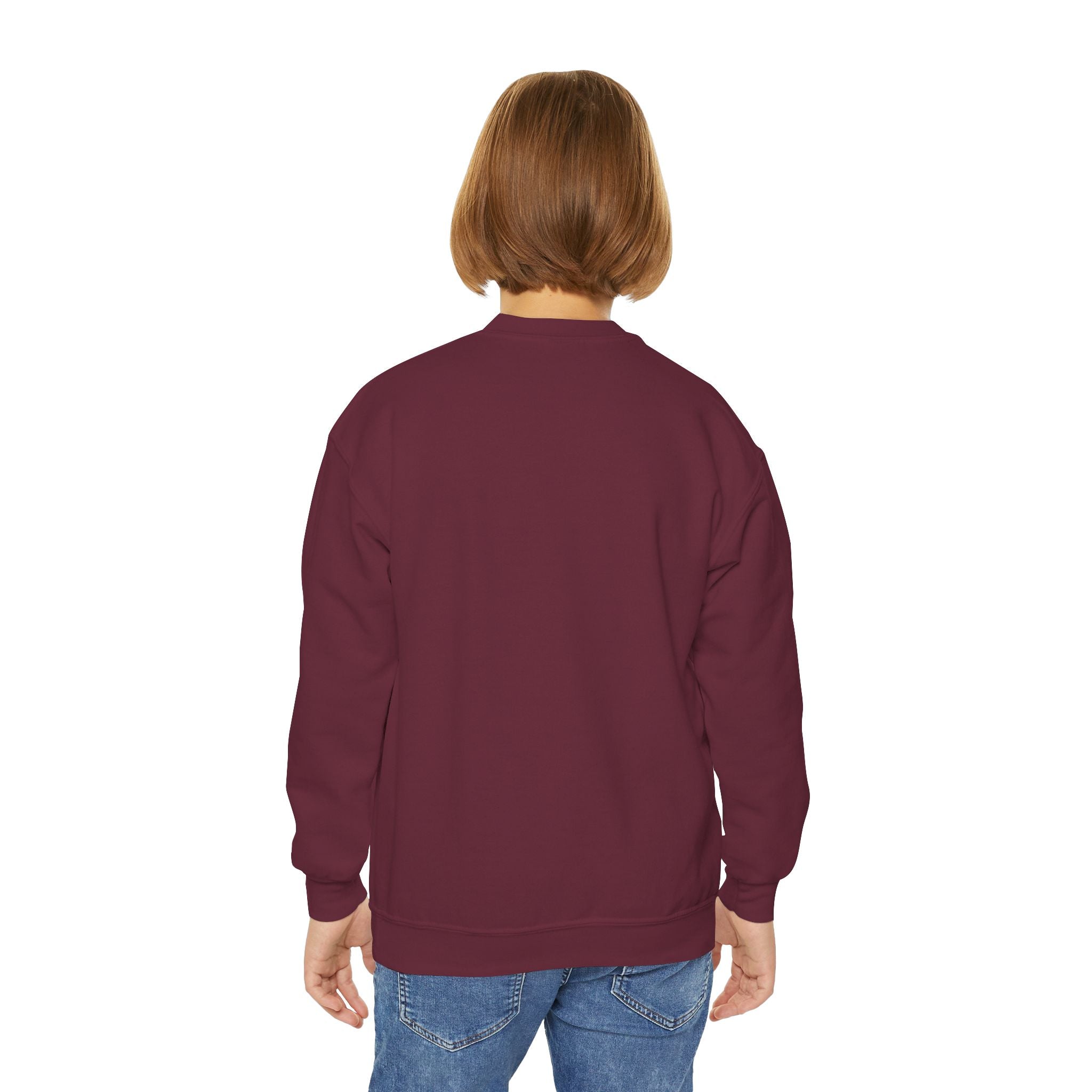 Youth Halloween Sweatshirt — "Trick or Treatasaurus" Dino Pumpkin Crewneck