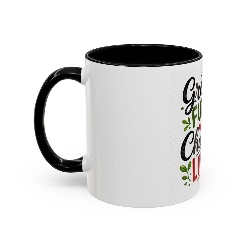 Growing Futures & Changing Lives Coffee Mug — Teacher Appreciation Accent Mug (11/15oz)
