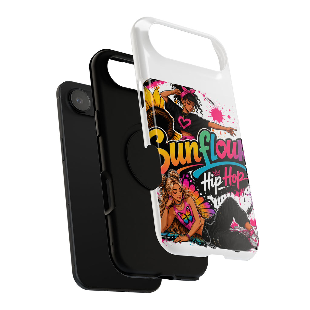 Sunflower Hip Hop Phone Case — Impact-Resistant Protective Case