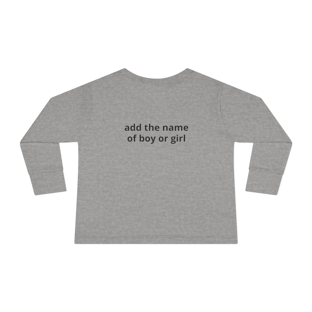 Halloween Toddler Long Sleeve Tee — Cute Dinosaur Ghost "BOO!" Halloween Shirt