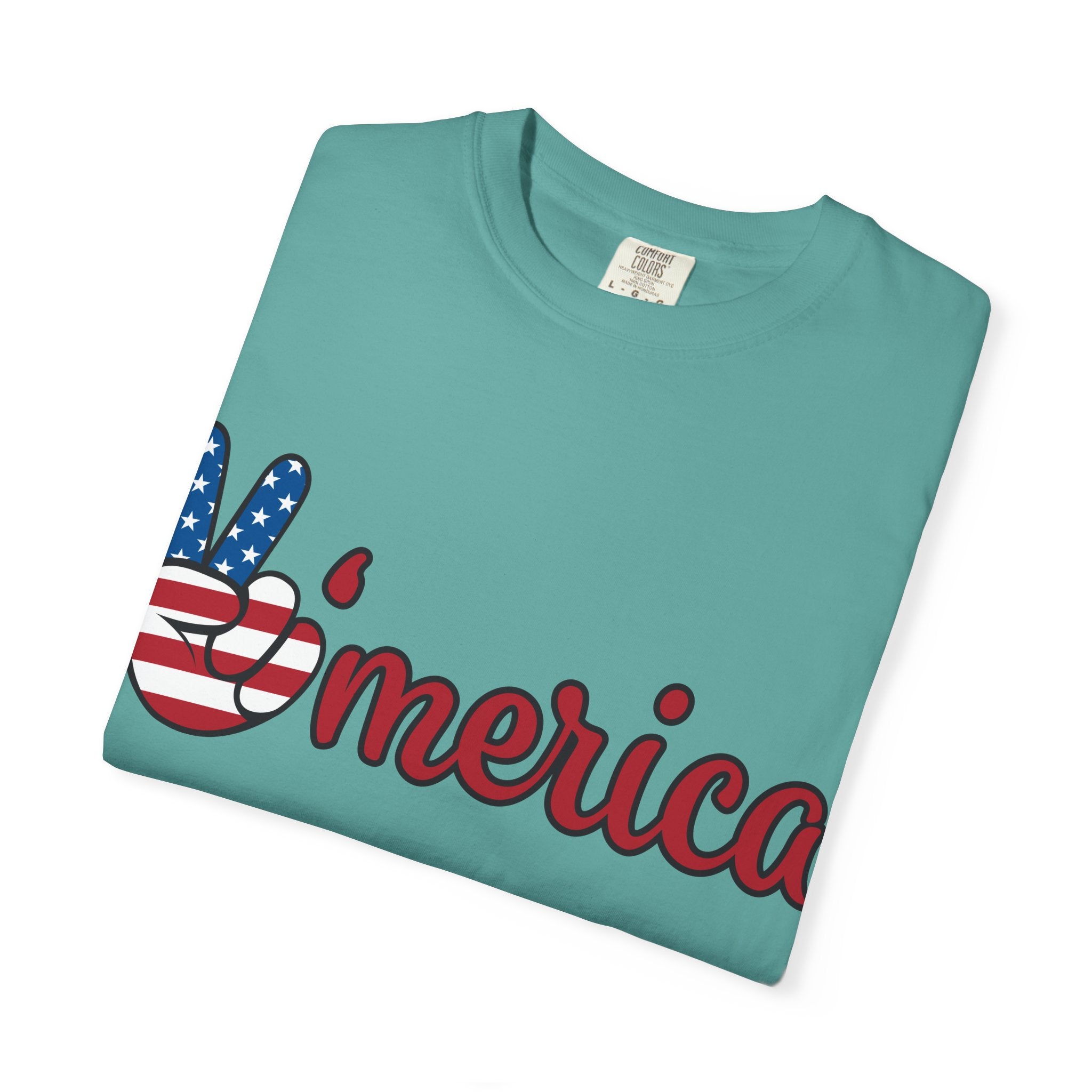'Merica Peace Sign T-Shirt — 250th Anniversary of America Flag Tee (1776–2026)