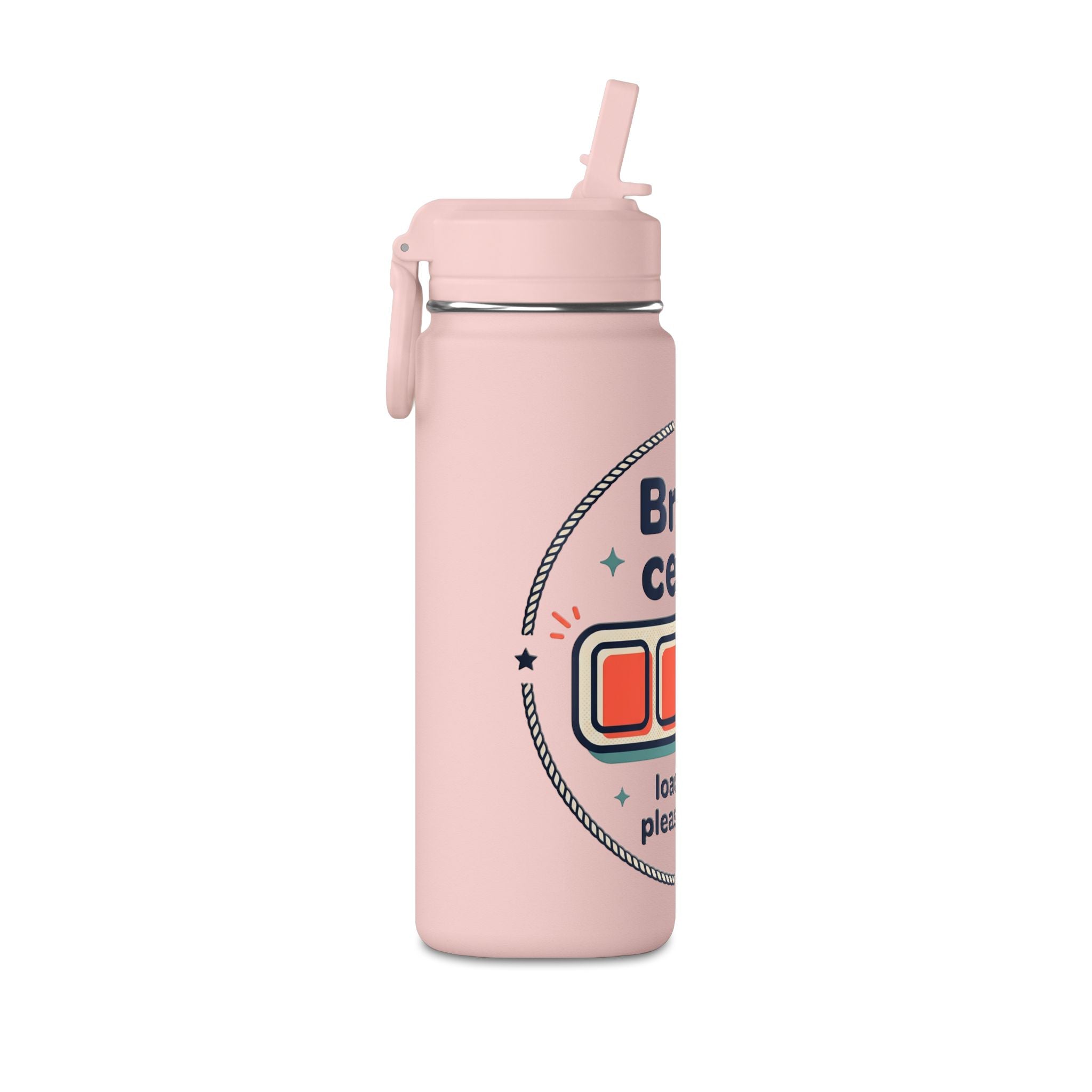 Water Bottle — "Brain Cells: loading... please wait." 20oz Funny Hydration Bottle