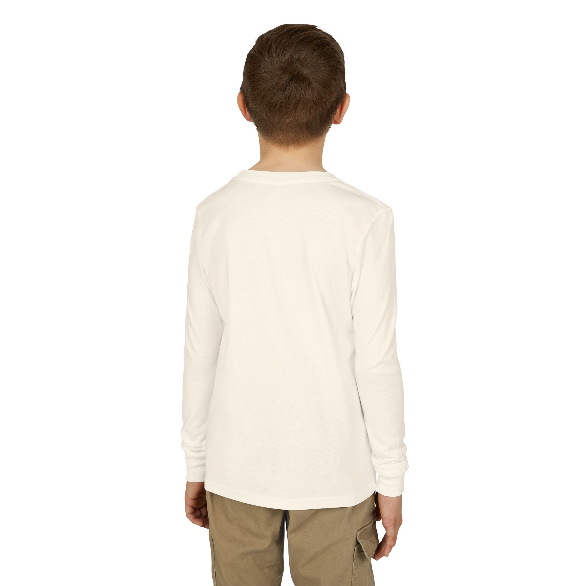 Youth Long Sleeve Tee — Colorful Skateboard & Sneakers Graphic