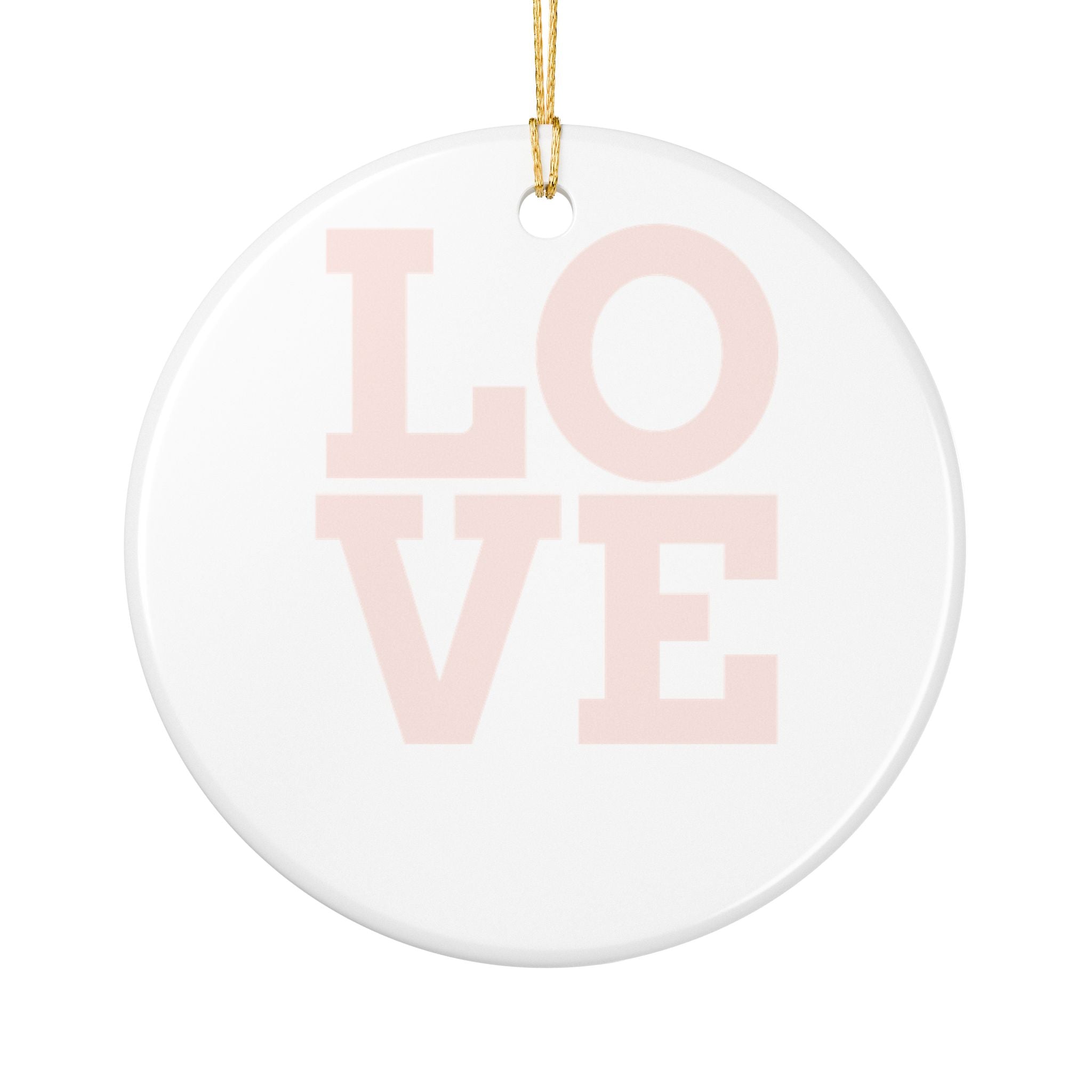 Heart-Shaped Ceramic Christmas Ornament — Colorful Giraffe 'Merry Christmas' Design