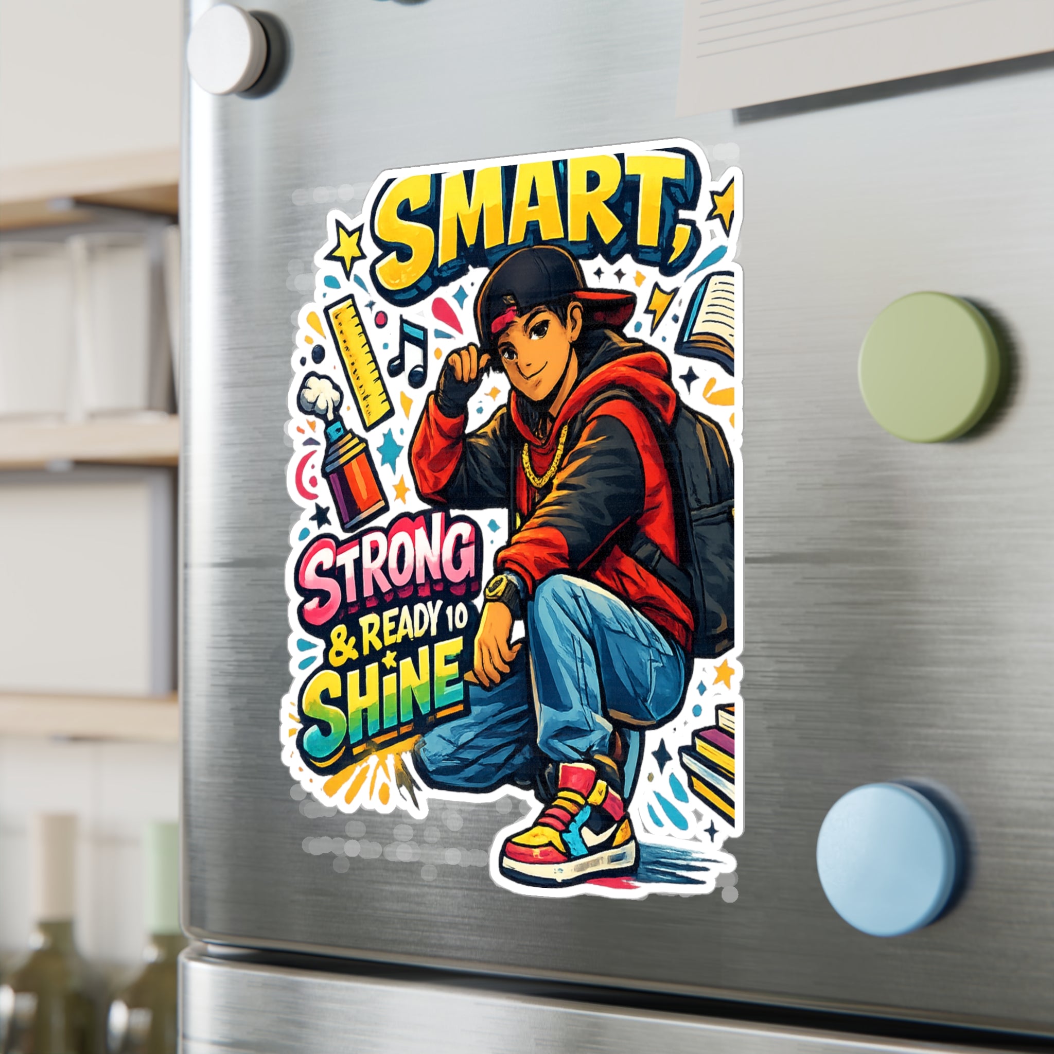 Smart, Strong & Ready to Shine Sticker — Motivational Back-to-School Vinyl Decal