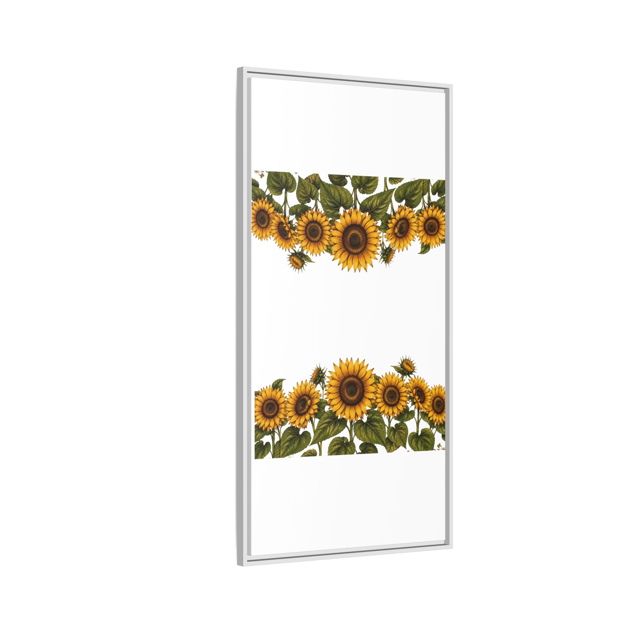 Framed Sunflower Canvas Print — Matte Floral Wall Art