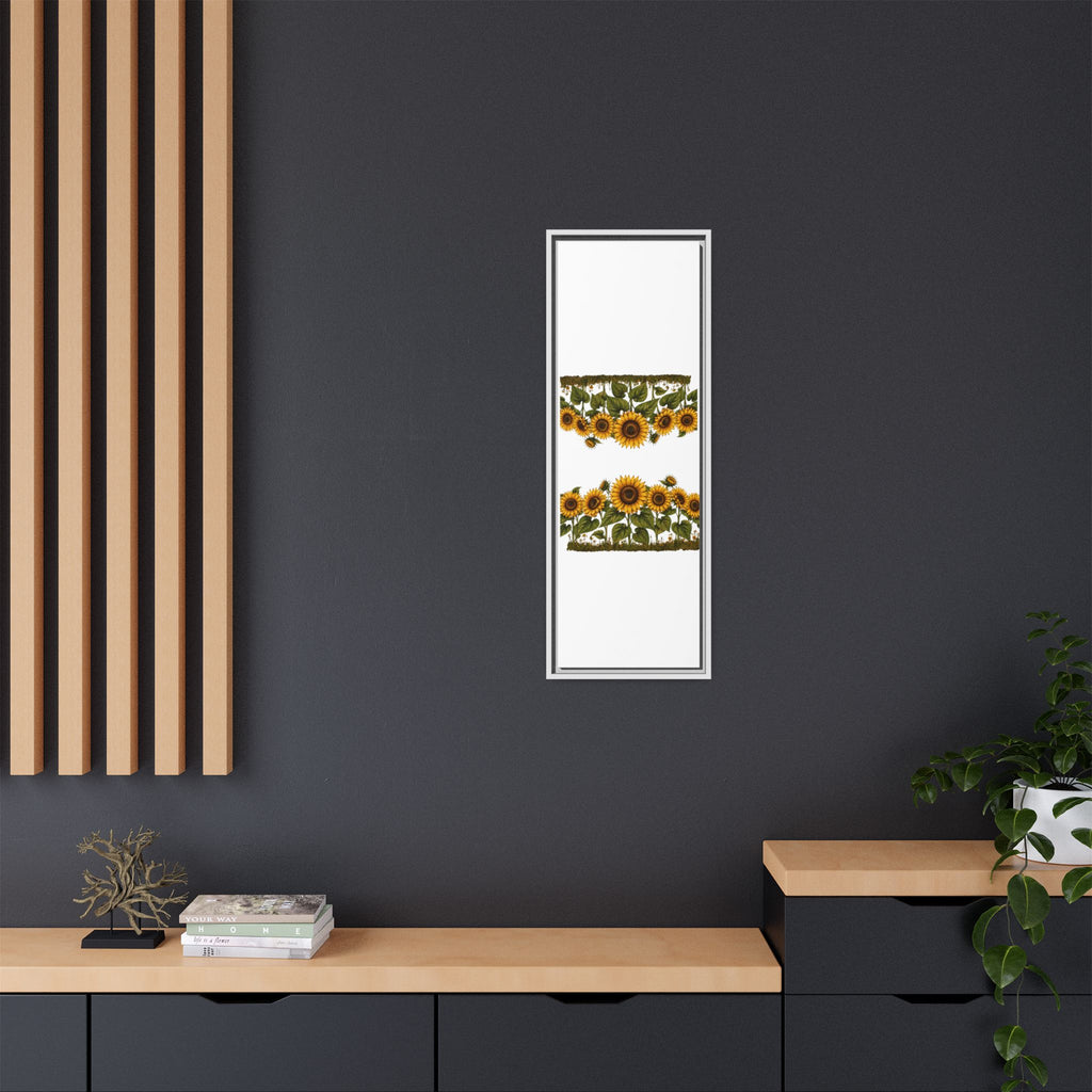 Framed Sunflower Canvas Print — Matte Floral Wall Art