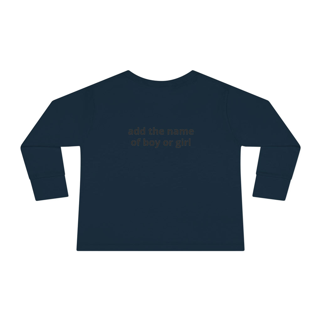 Halloween Toddler Long Sleeve Tee — Cute Dinosaur Ghost "BOO!" Halloween Shirt