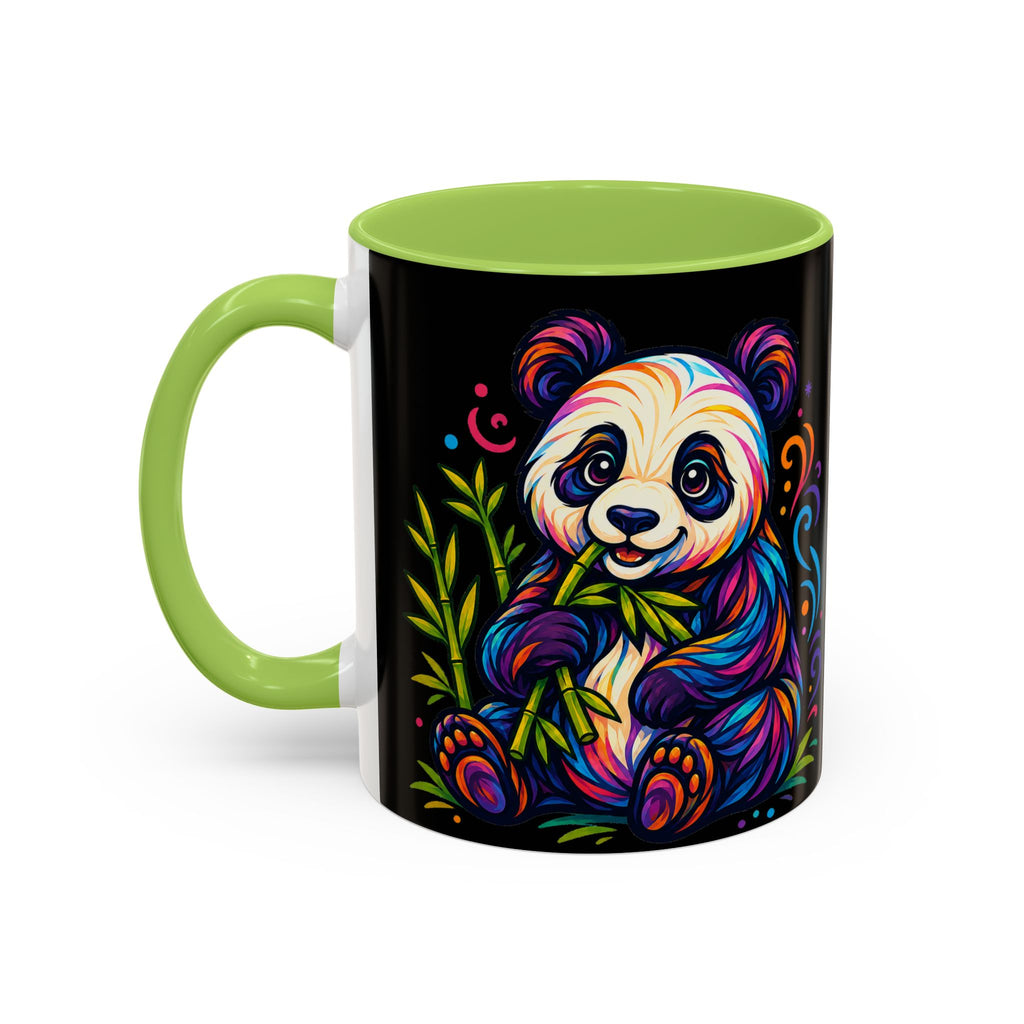 Colorful Panda Coffee Mug — Vibrant Bamboo Accent Mug (11/15oz)