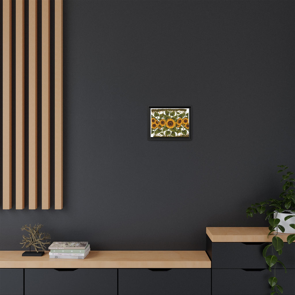 Framed Sunflower Canvas Print — Matte Floral Wall Art
