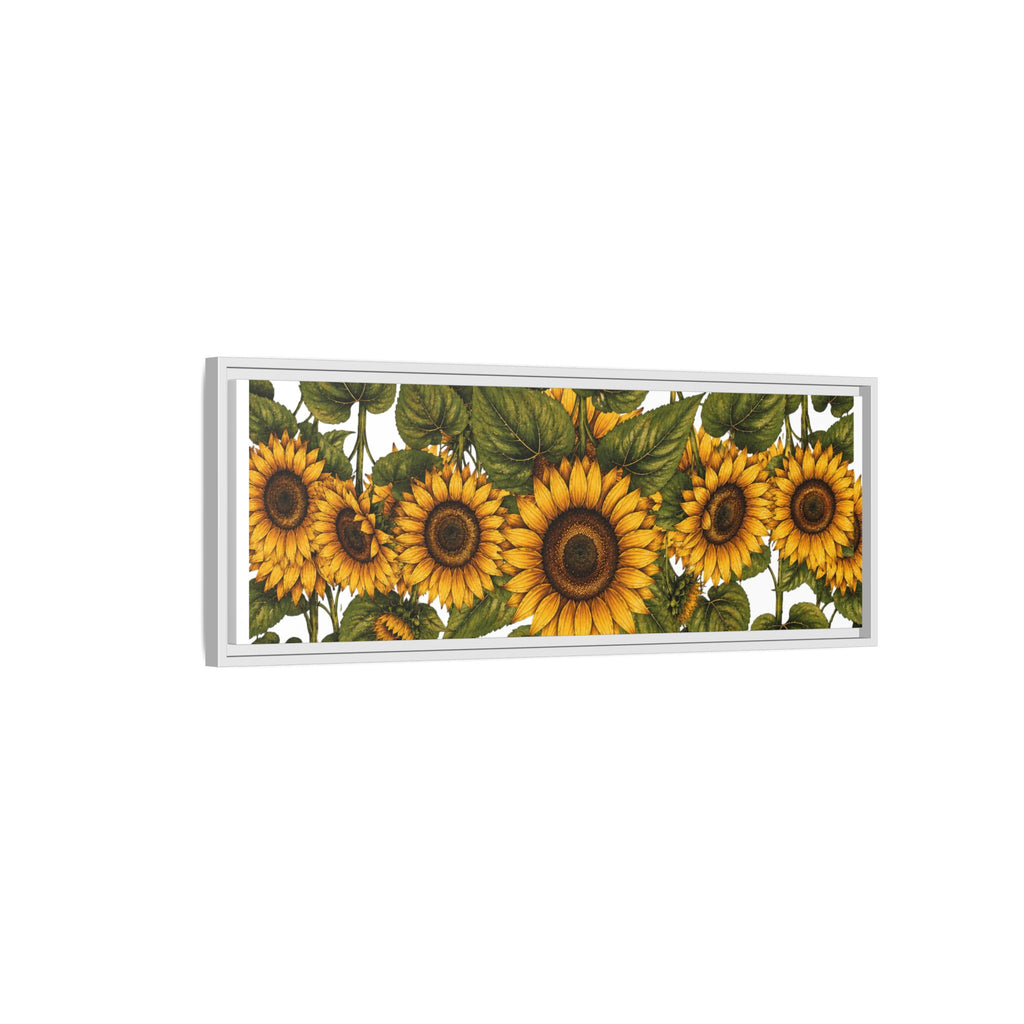 Framed Sunflower Canvas Print — Matte Floral Wall Art