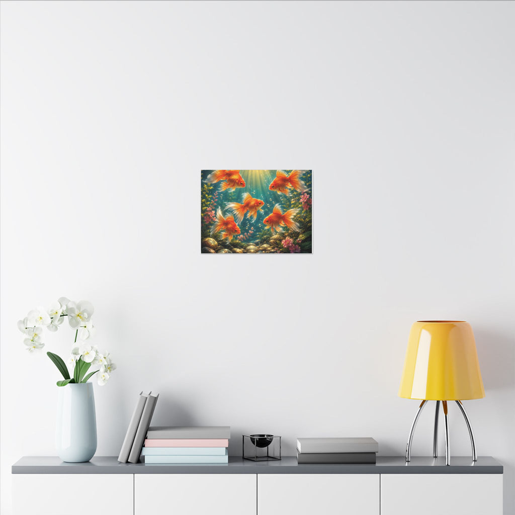 Goldfish Aquarium Canvas Print — Vibrant Underwater Wall Art