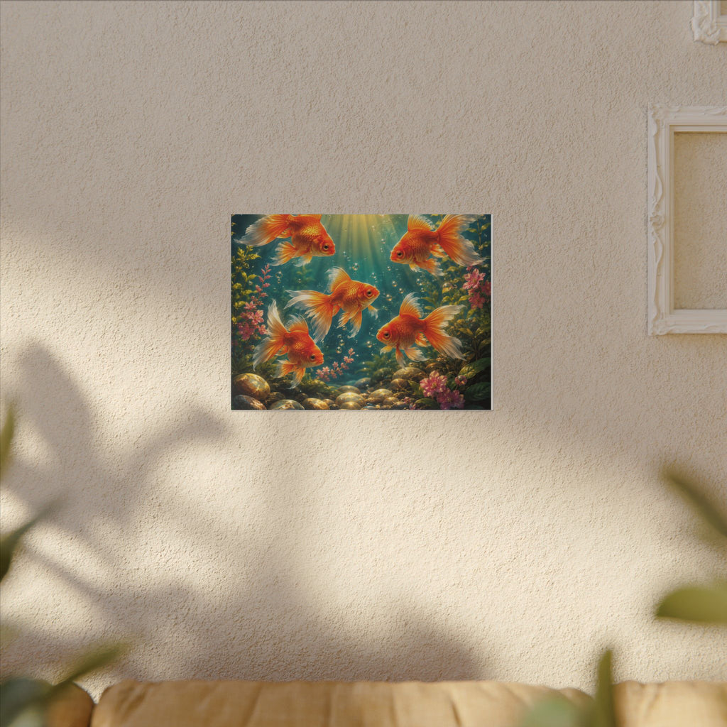 Goldfish Aquarium Canvas Print — Vibrant Underwater Wall Art