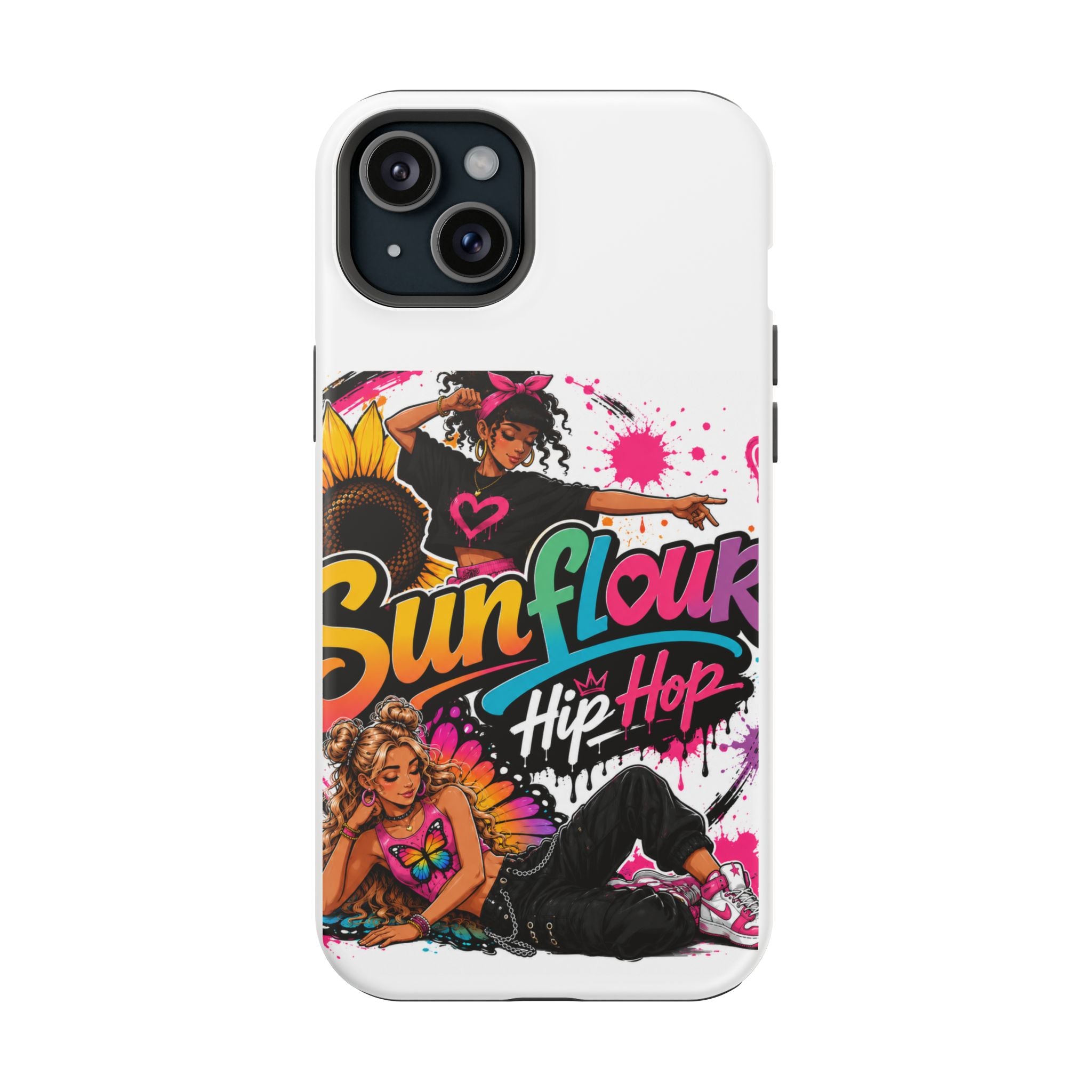 Sunflower Hip Hop Phone Case — Impact-Resistant Protective Case