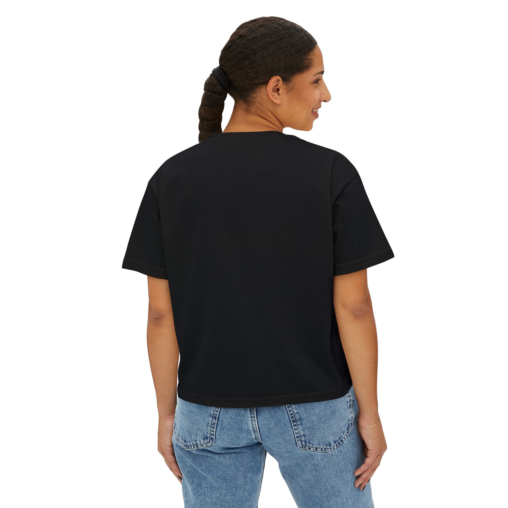 Women’s Boxy Tee — Pink Street Dance Graphic "Dance"