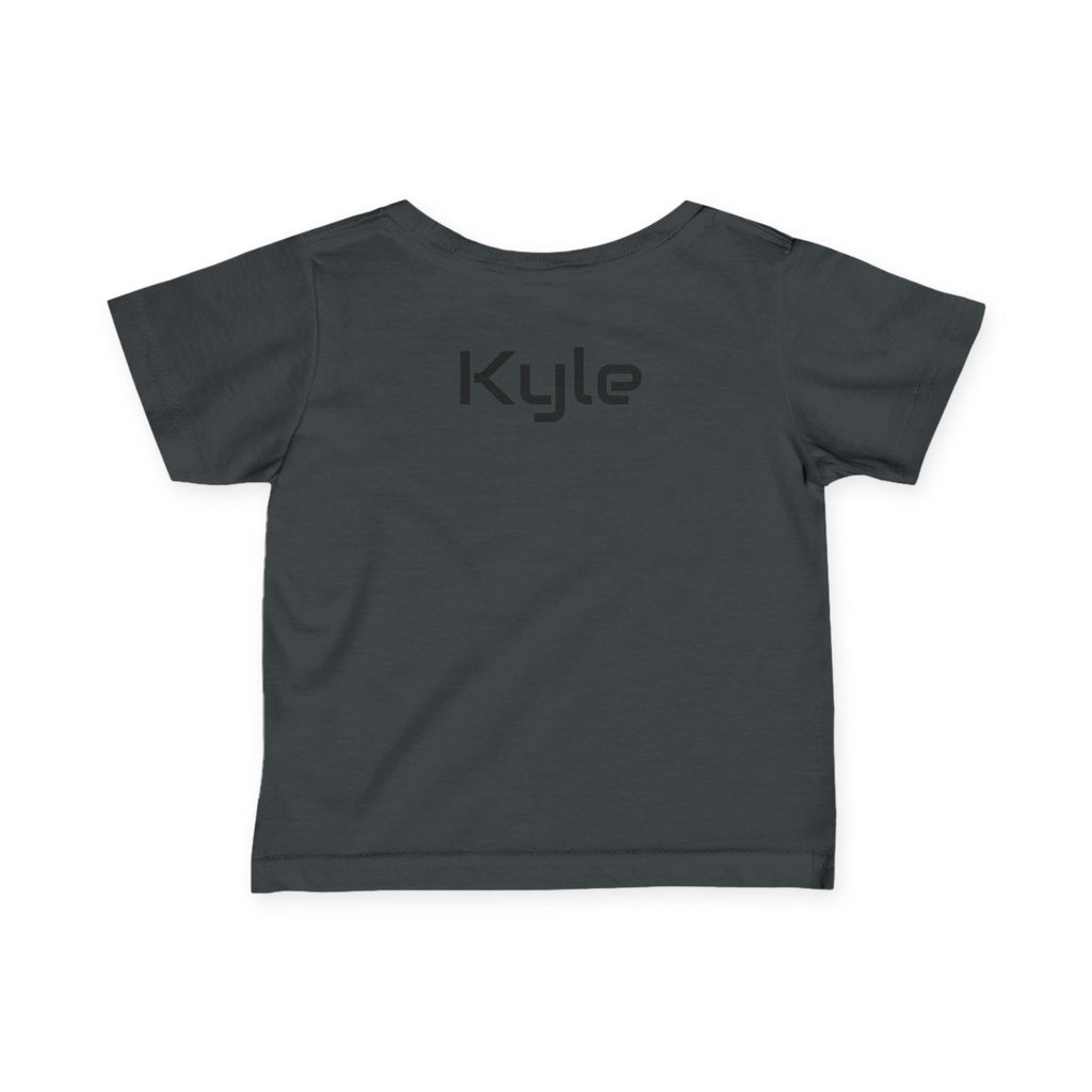 Infant Tee - Colorful 'Bro' Graffiti Graphic with Custom Name Back (Kids Baby Shirt)
