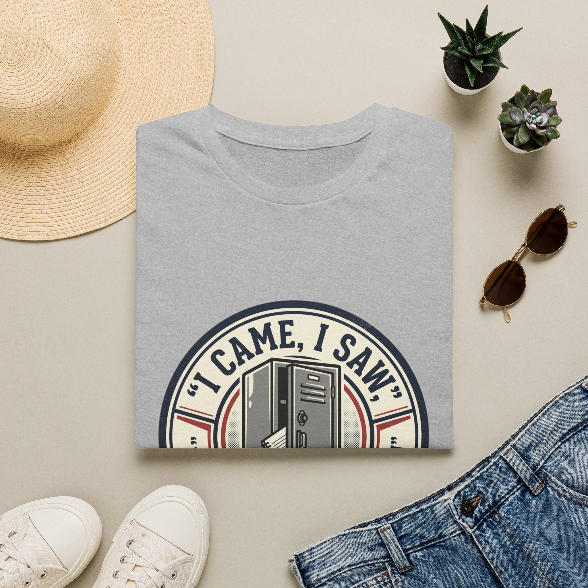 Locker Community T‑Shirt — “I Came, I Saw, I Tidied My Locker” Vintage Locker Room Tee