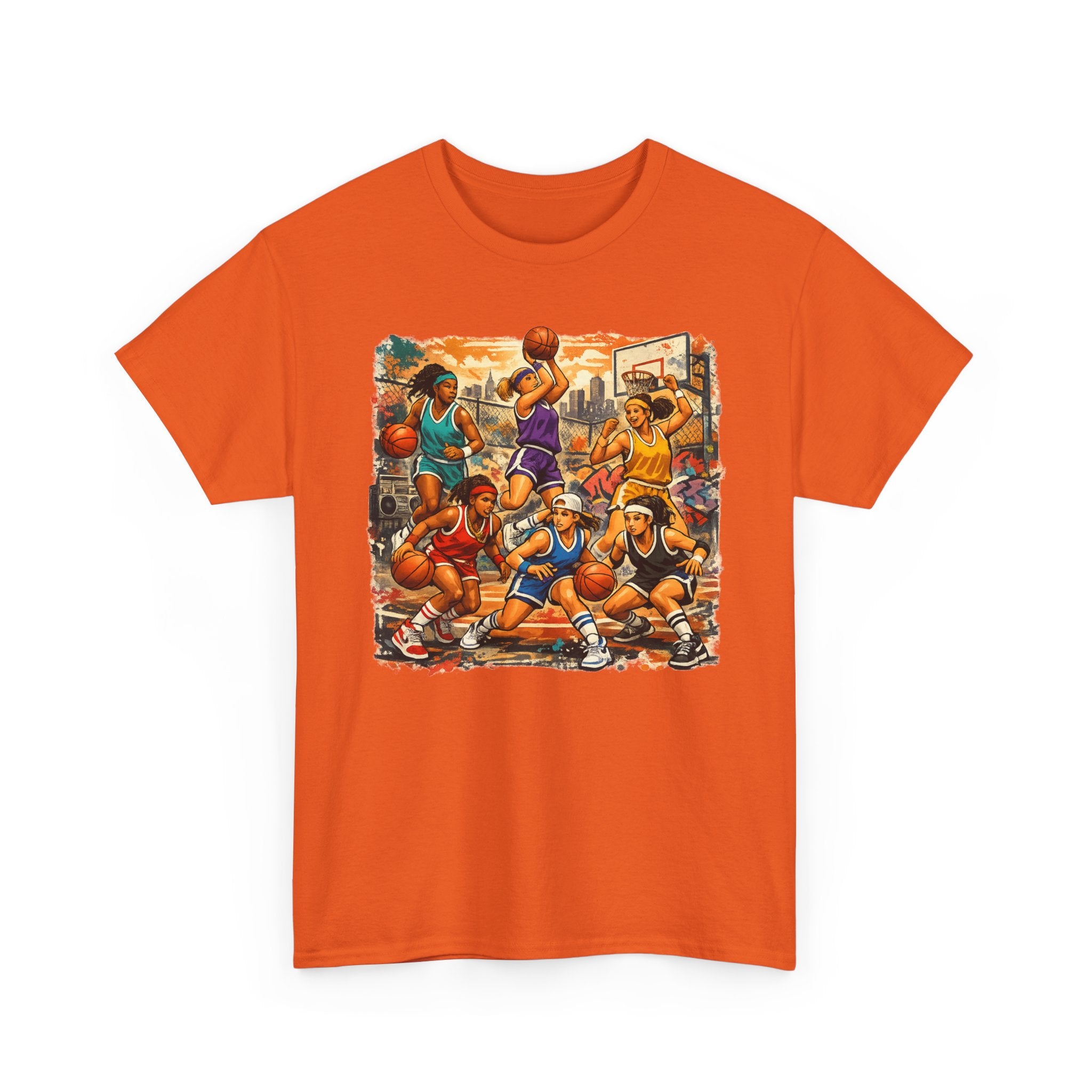 Street Basketball Crew Graphic Tee — Urban Court Players Illustration