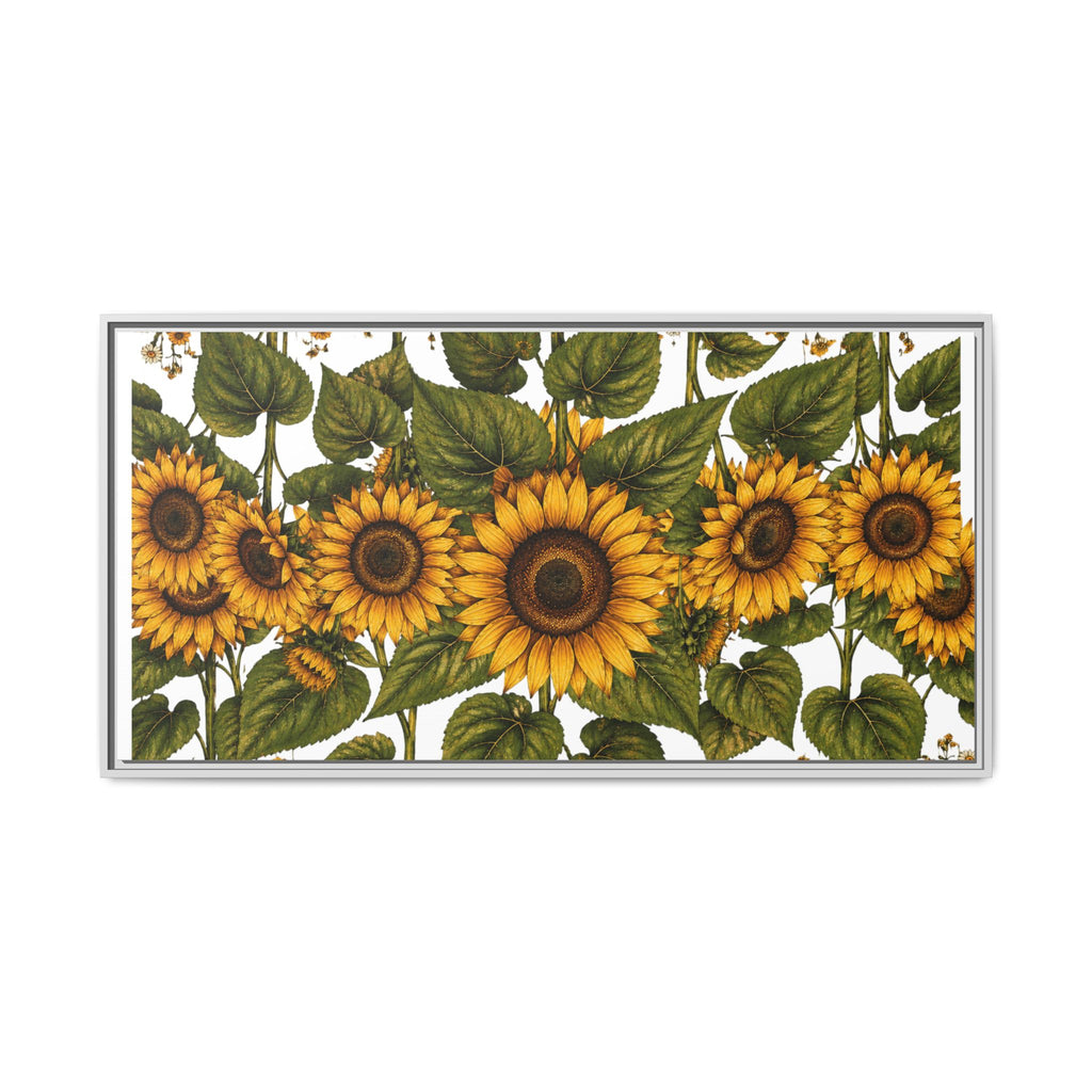 Framed Sunflower Canvas Print — Matte Floral Wall Art