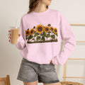 Sunflower Field Crewneck Sweatshirt — Vintage Botanical Floral Pullover