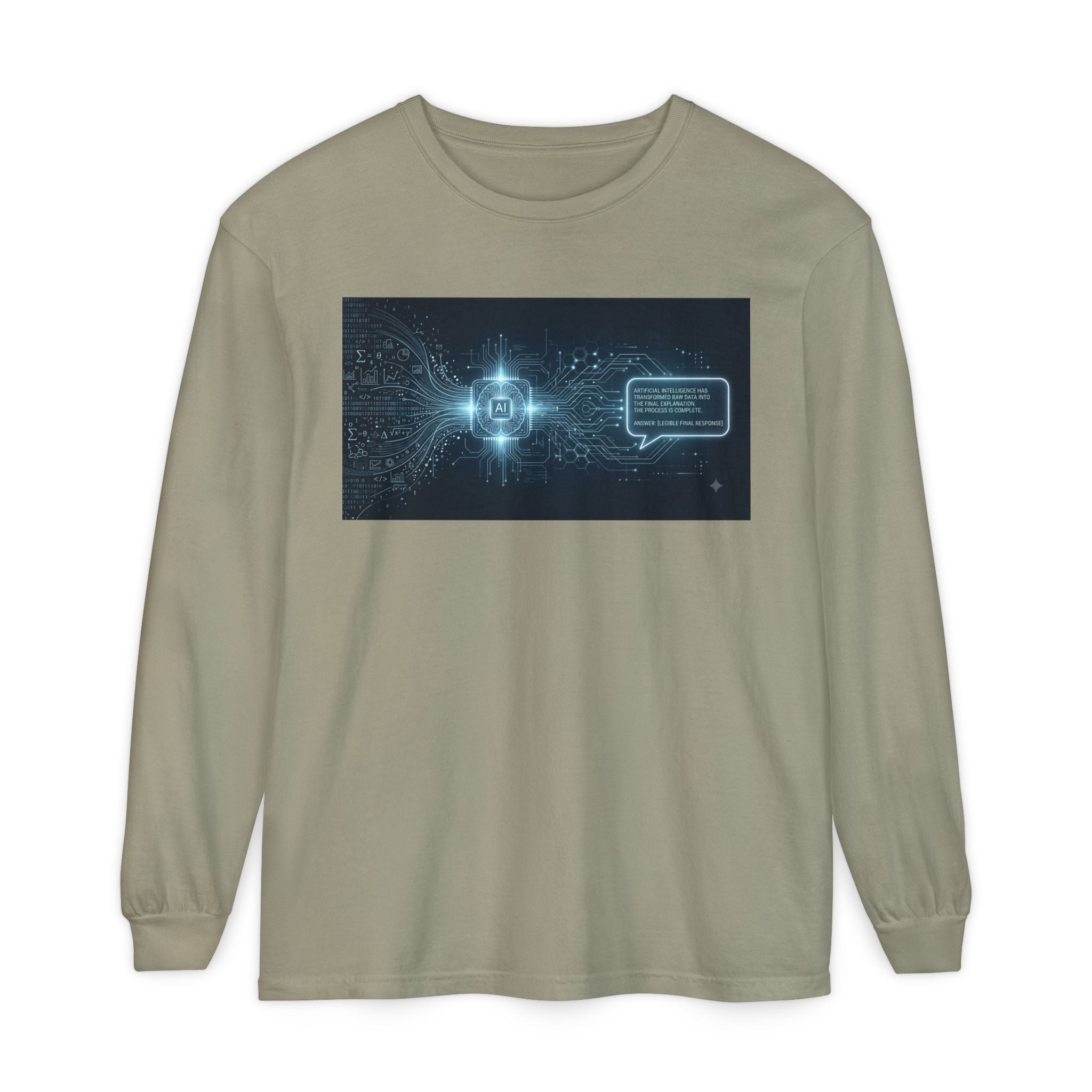 Long Sleeve T-Shirt — Cyber AI Chat Graphic