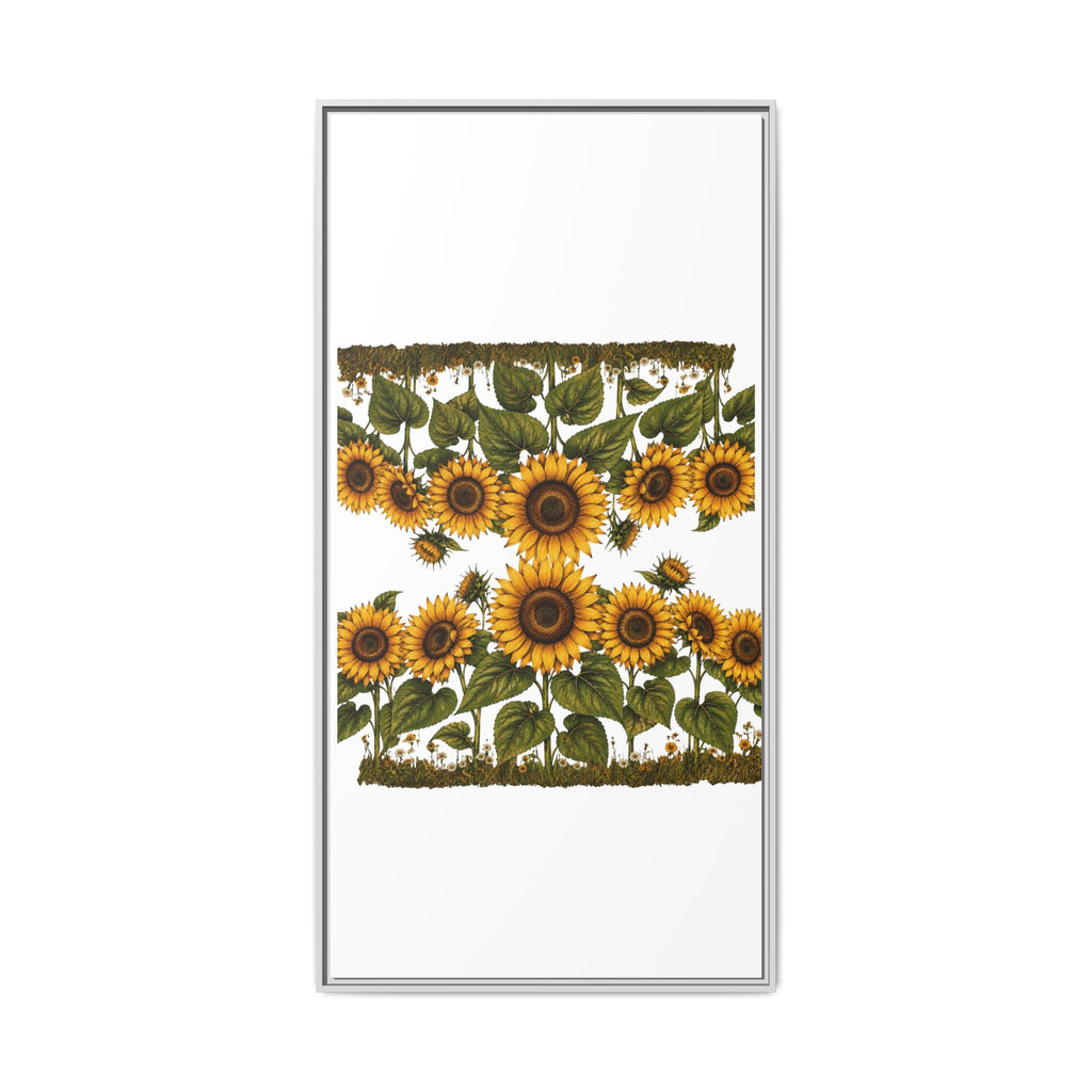 Framed Sunflower Canvas Print — Matte Floral Wall Art