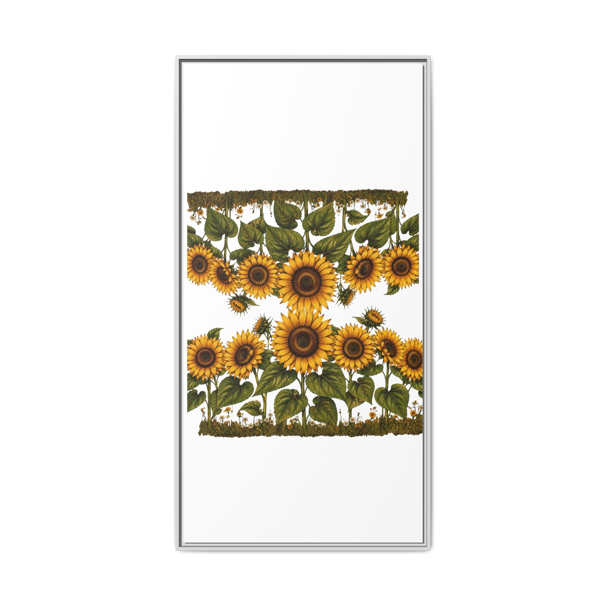 Framed Sunflower Canvas Print — Matte Floral Wall Art