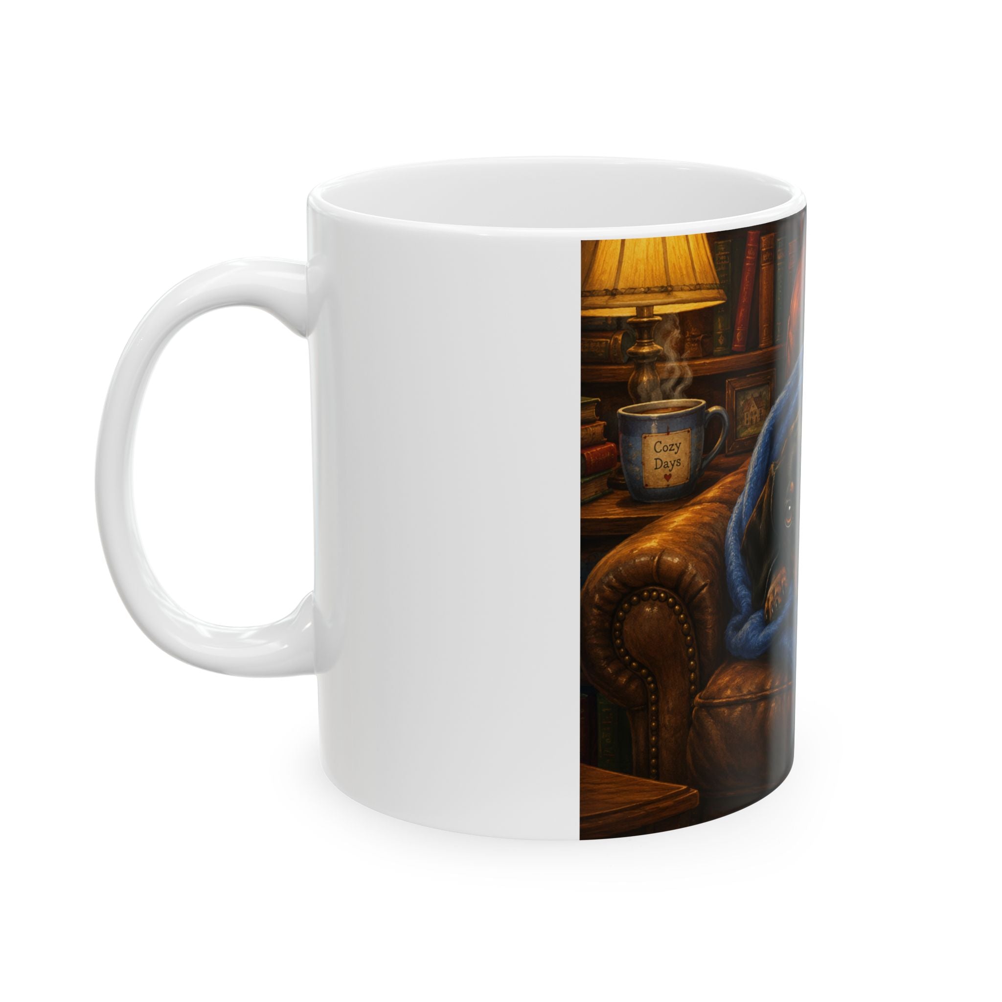 Dachshund Cozy Blanket Ceramic Mug – Cute Wrapped Dog Coffee Cup (11oz/15oz)