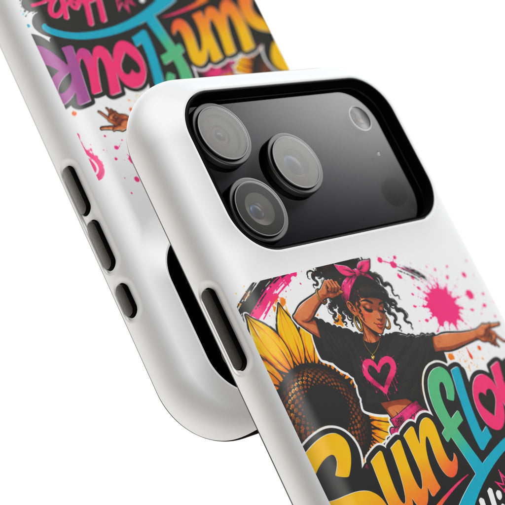 Sunflower Hip Hop Phone Case — Impact-Resistant Protective Case