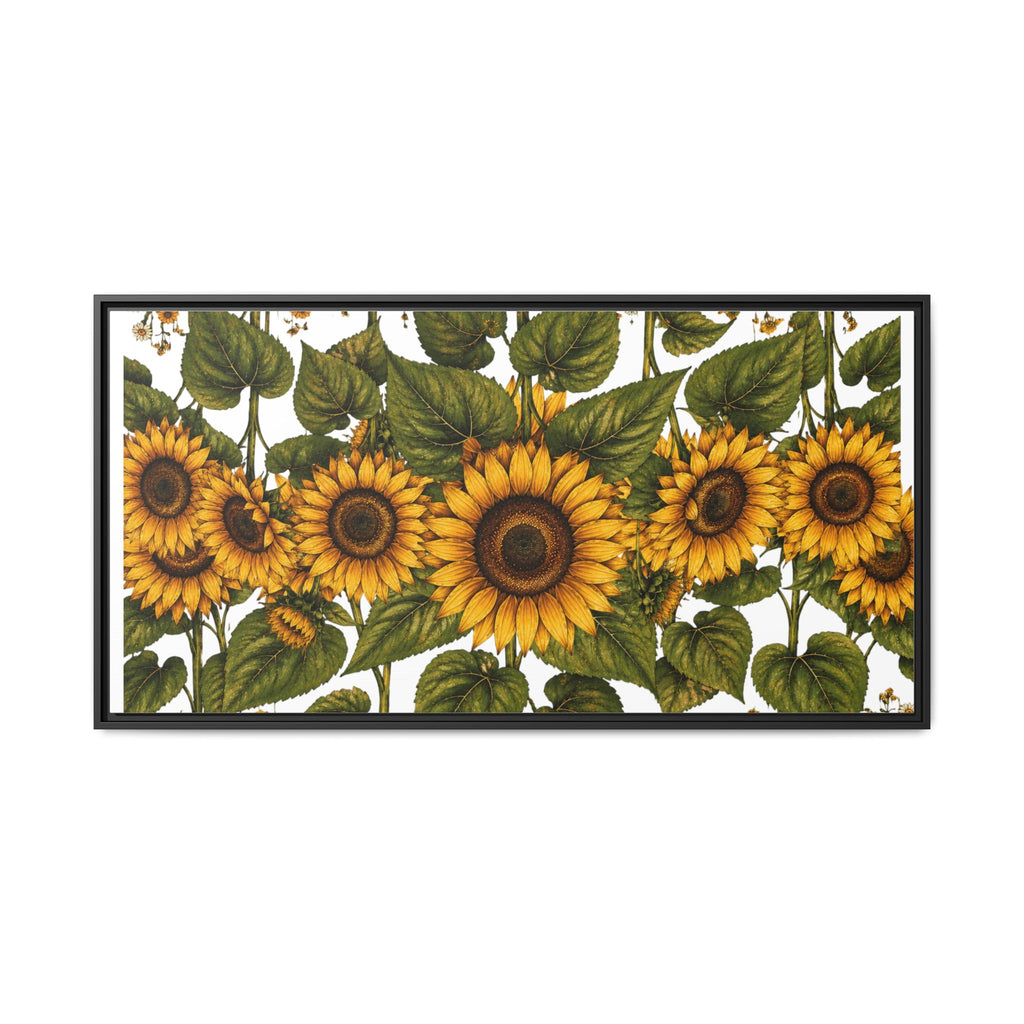 Framed Sunflower Canvas Print — Matte Floral Wall Art