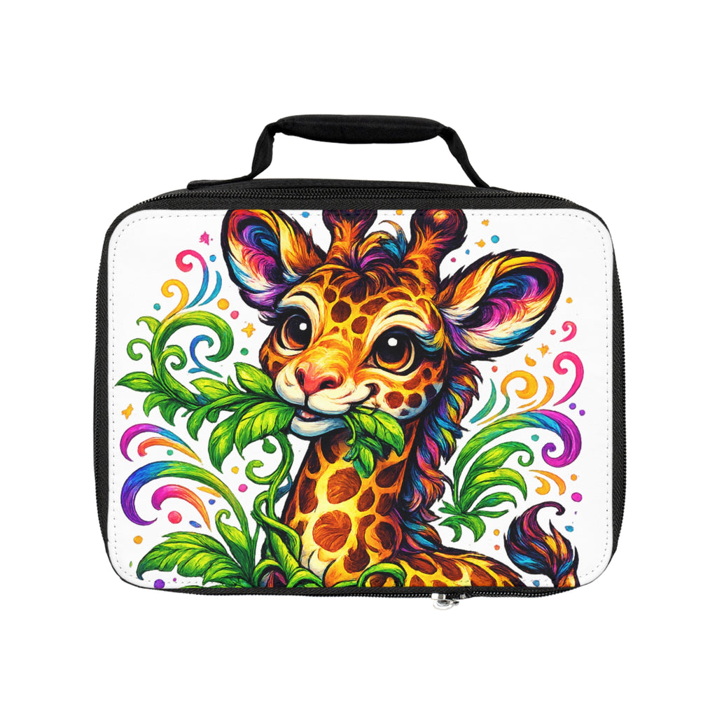 Cute Colorful Giraffe Lunch Bag — Kids Insulated Lunchbox with Playful Jungle Design