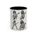 Rock Guitarist Sketch Accent Coffee Mug — Vintage Band Art 11/15oz