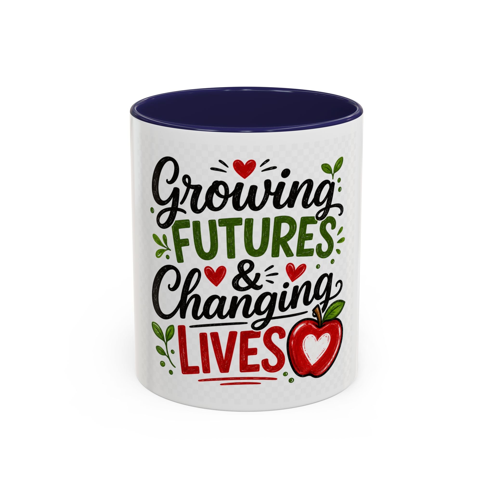 Growing Futures & Changing Lives Coffee Mug — Teacher Appreciation Accent Mug (11/15oz)