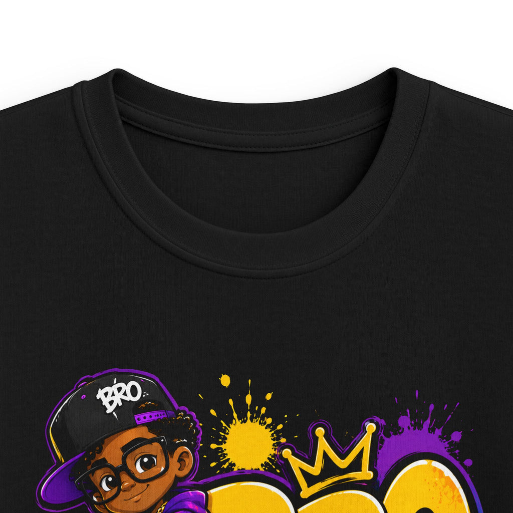 Kids 'BRO' Streetwear Tee — Cool Hip-Hop Skateboard Graphic T-Shirt for Boys