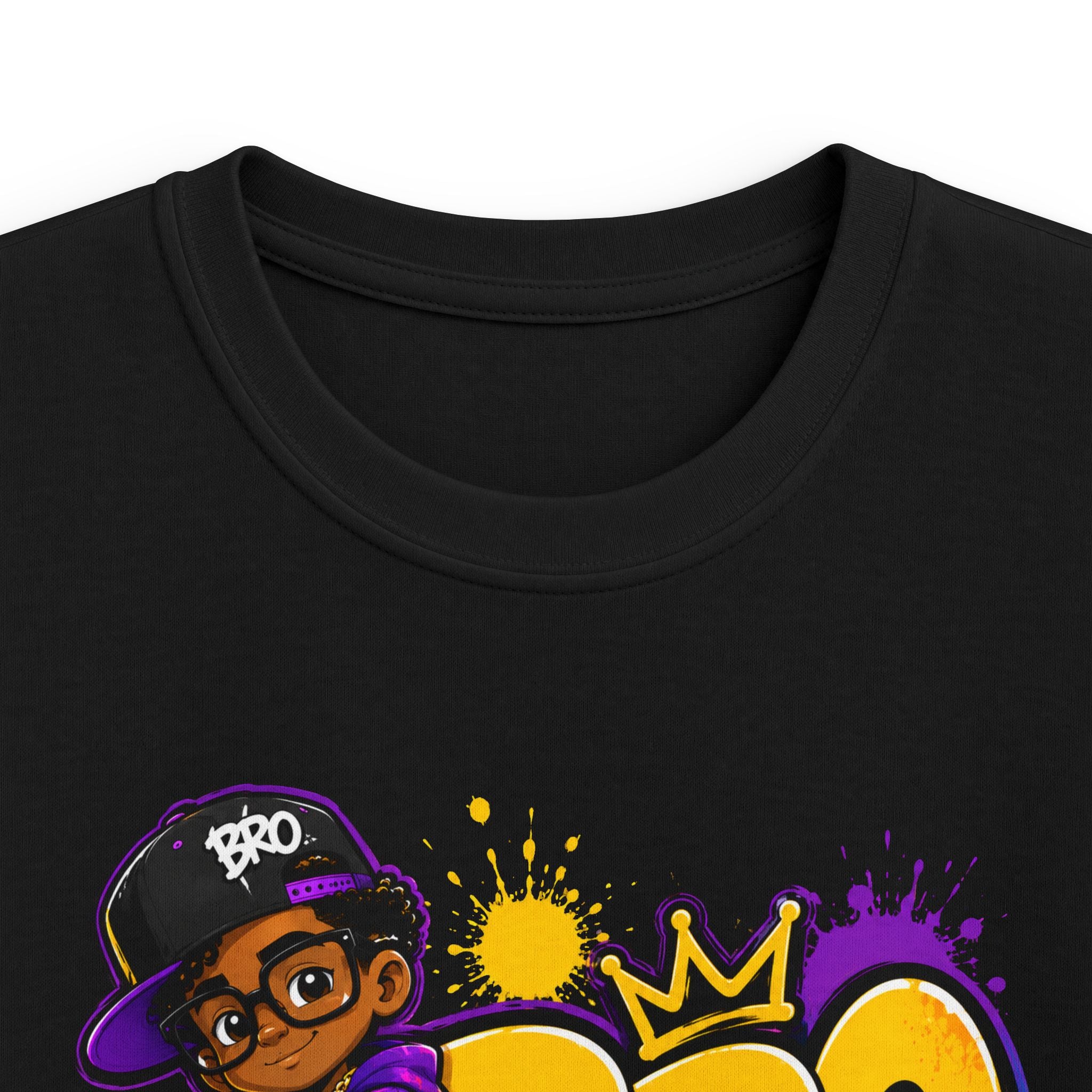 Kids 'BRO' Streetwear Tee — Cool Hip-Hop Skateboard Graphic T-Shirt for Boys