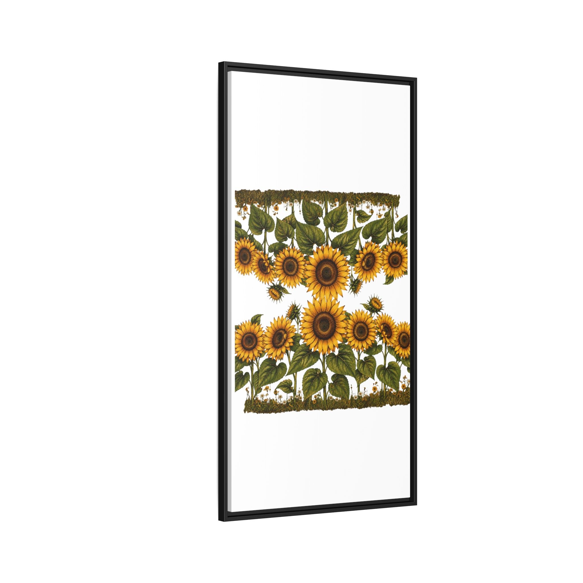 Framed Sunflower Canvas Print — Matte Floral Wall Art