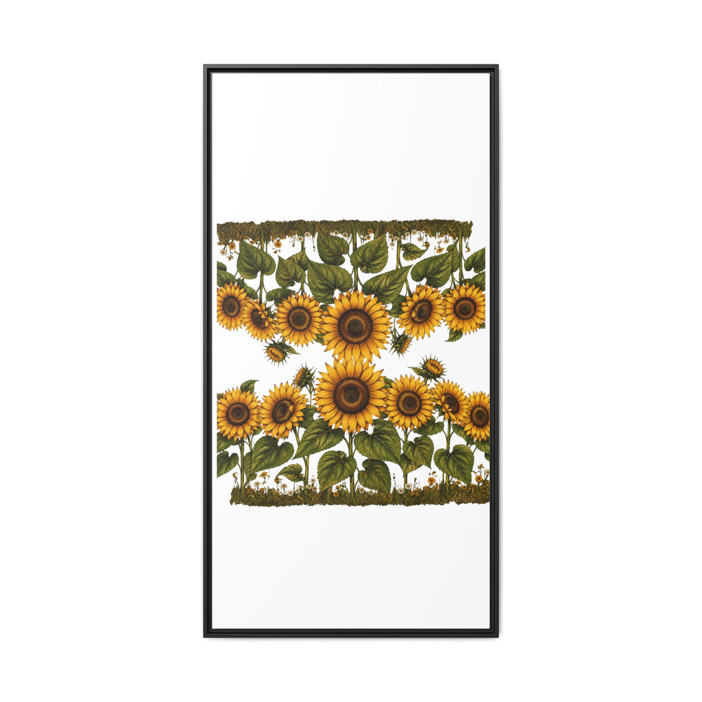 Framed Sunflower Canvas Print — Matte Floral Wall Art