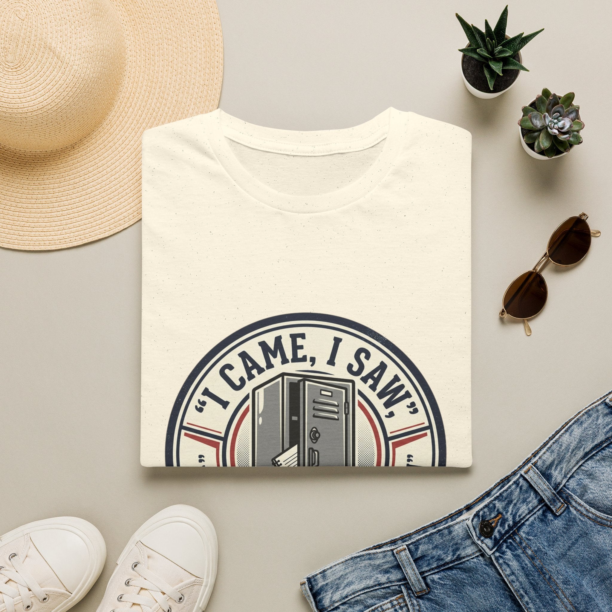 Locker Community T‑Shirt — “I Came, I Saw, I Tidied My Locker” Vintage Locker Room Tee