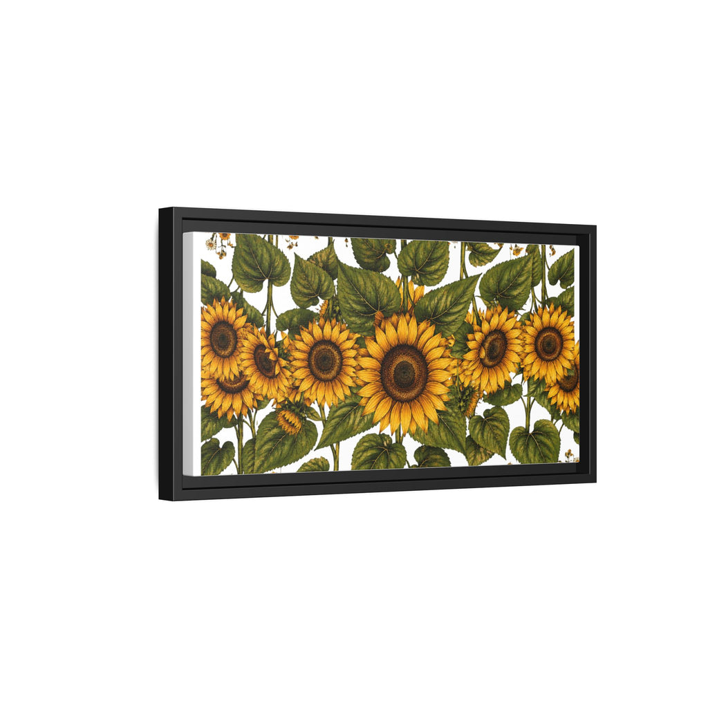 Framed Sunflower Canvas Print — Matte Floral Wall Art