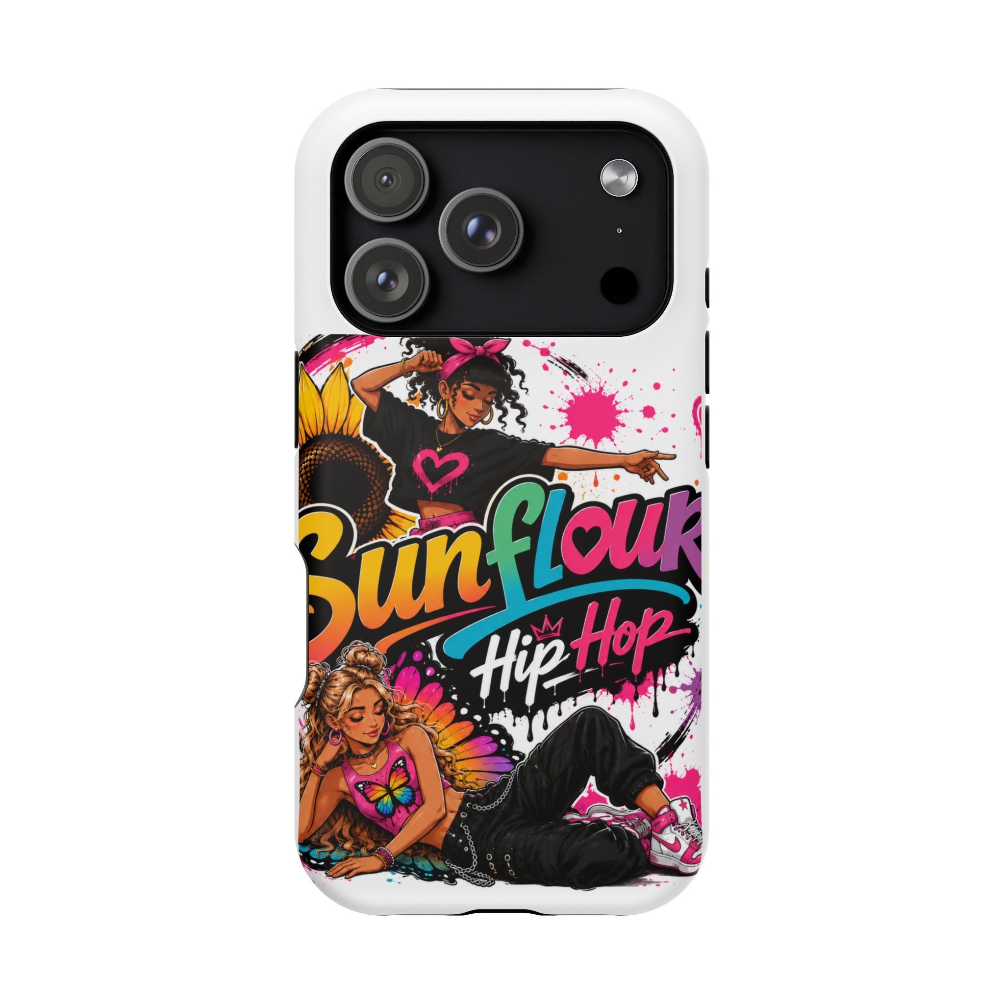 Sunflower Hip Hop Phone Case — Impact-Resistant Protective Case