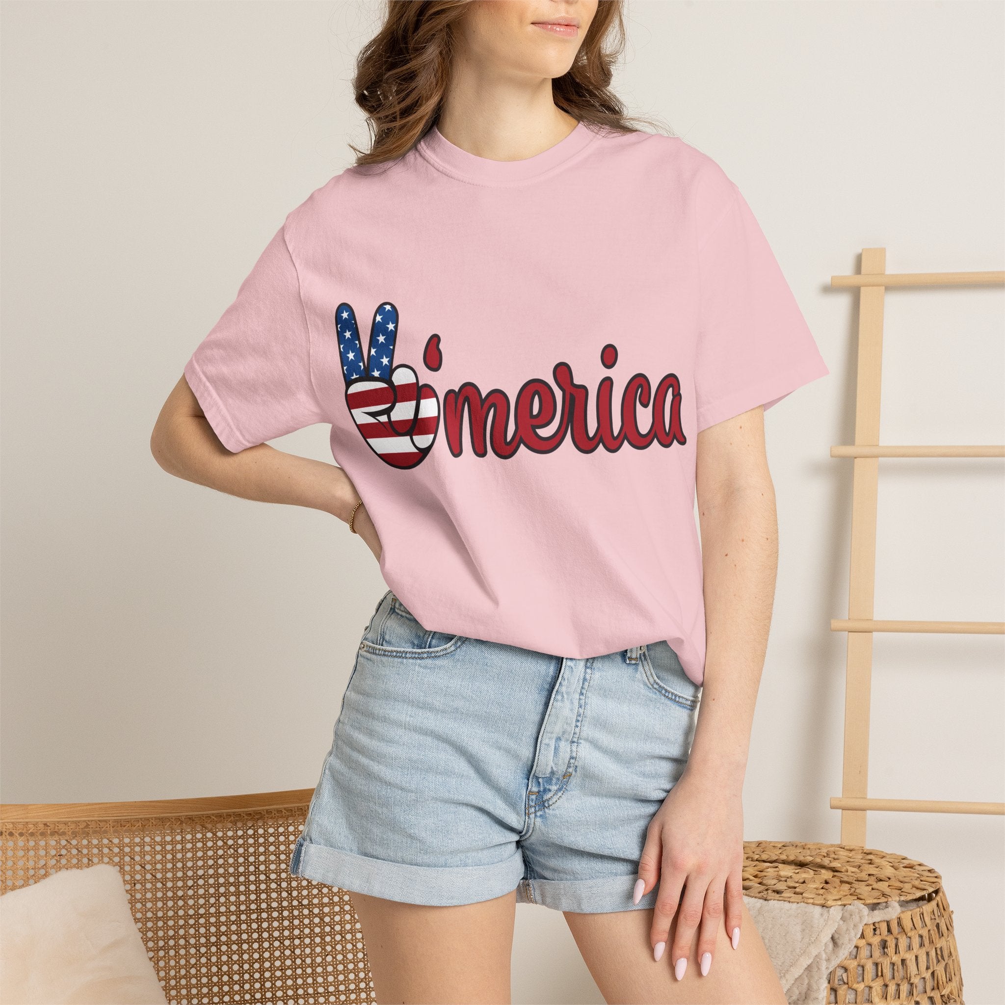 'Merica Peace Sign T-Shirt — 250th Anniversary of America Flag Tee (1776–2026)