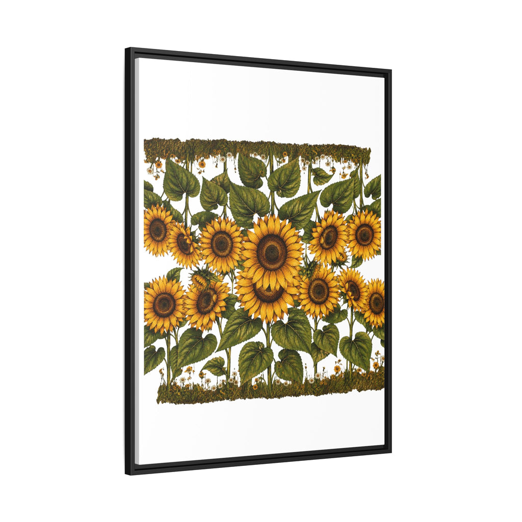 Framed Sunflower Canvas Print — Matte Floral Wall Art