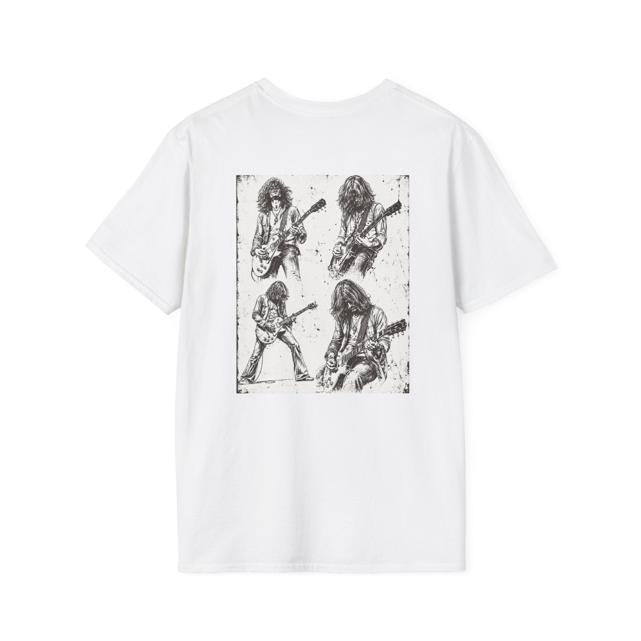 Guitar Illustration T-Shirt — Vintage Les Paul Graphic Tee for Music Lovers