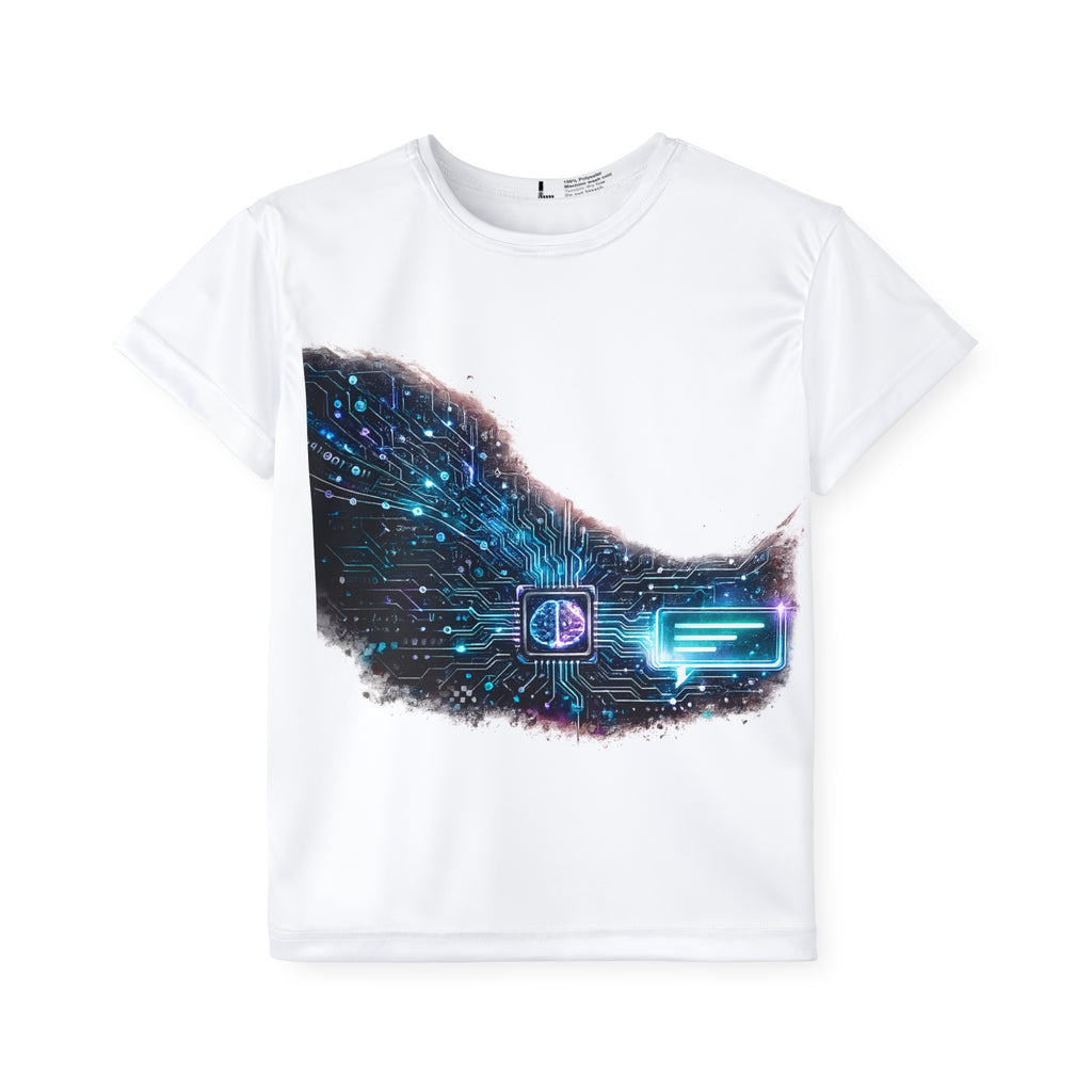 Kids Tech Circuit Sports Jersey — Futuristic Gamer Athletic Tee