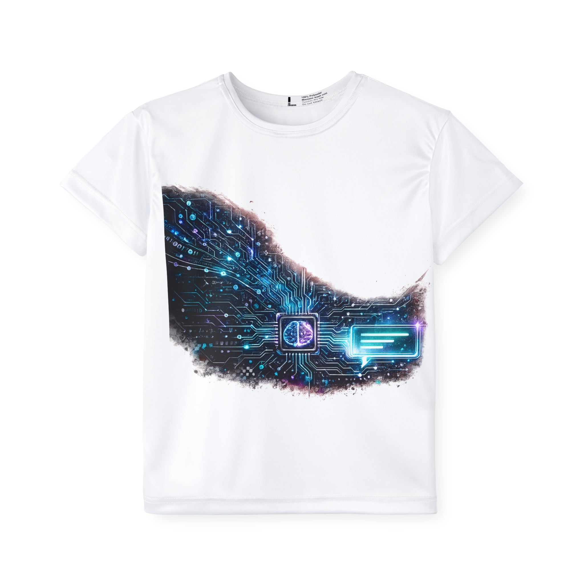 Kids Tech Circuit Sports Jersey — Futuristic Gamer Athletic Tee