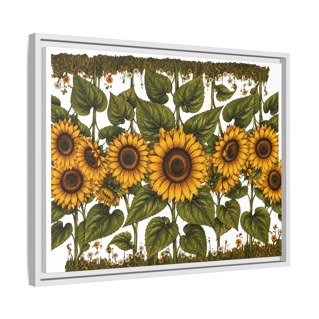 Framed Sunflower Canvas Print — Matte Floral Wall Art